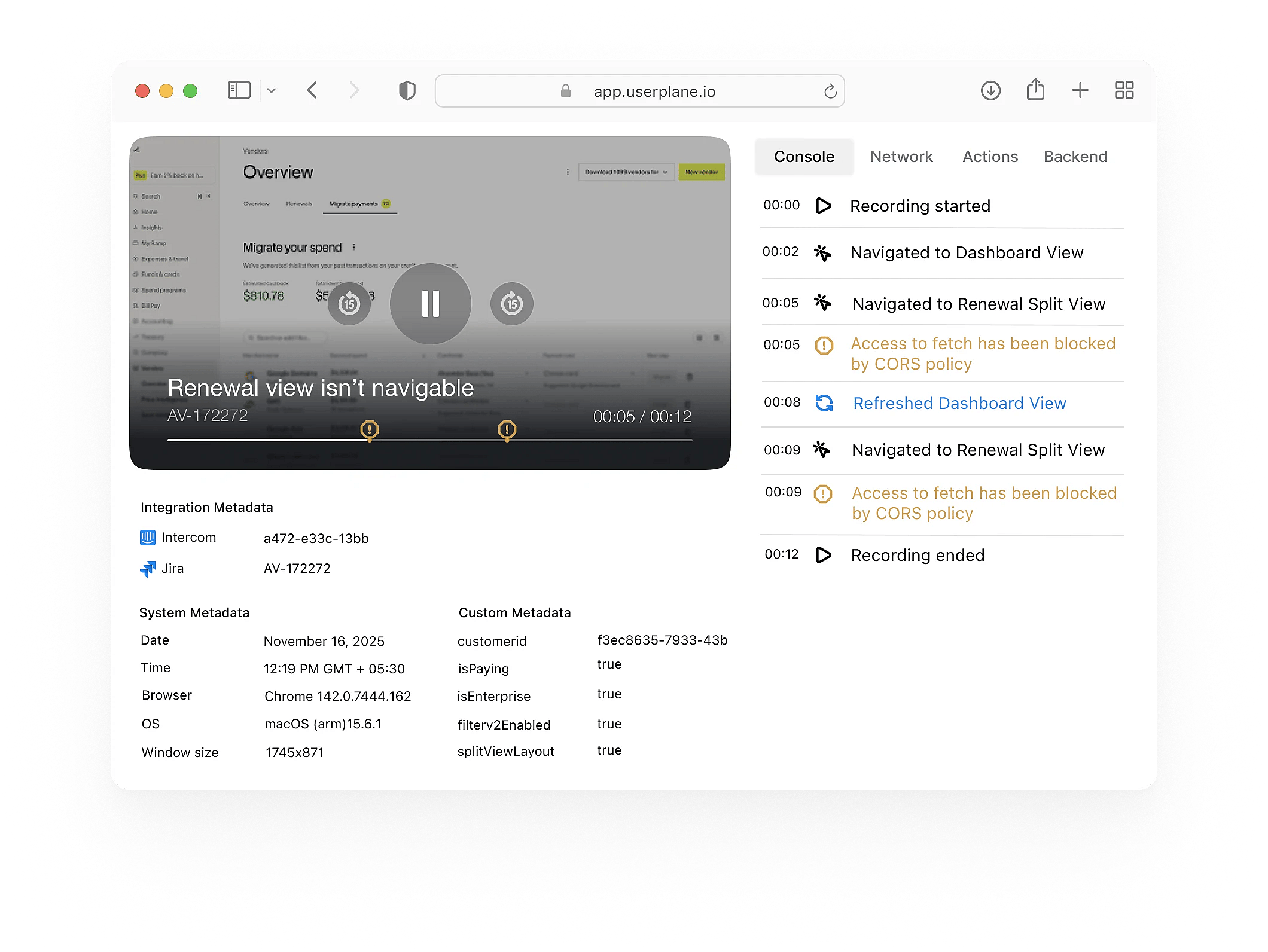 Replay customer issues