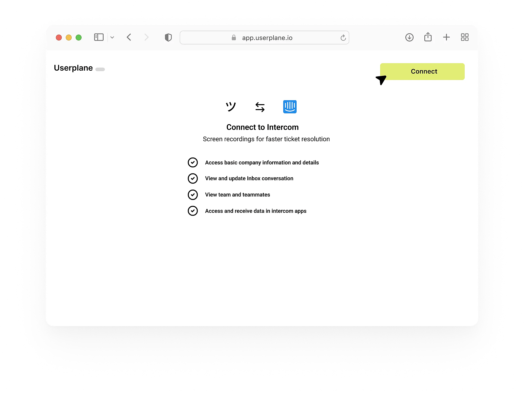 Native Intercom integration